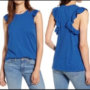 GIBSON Hi Sugarplum! Modal Bonita Ruffled Tank Sz. L